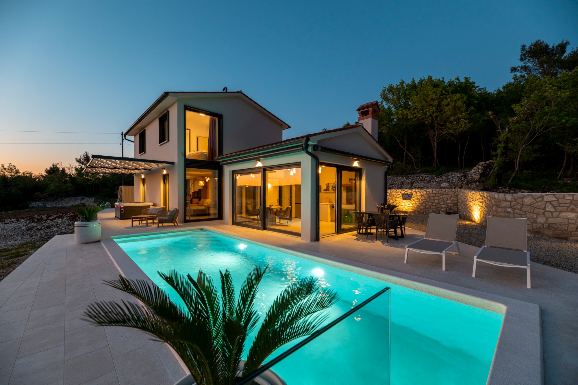 Villa Laguna Blu holiday villa near Labin Istria with heated pool